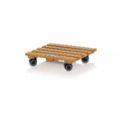 Roul'pot| (Carré bois d'eucalyptus - 28 x 28) Roul'pot| (Carré bois d'eucalyptus - 28 x 28)