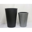 Fiberstone Pot rond conique haut gris (Diam 30 Ht 44)