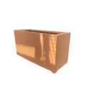 Fiber terracotta rectangle ( 60x25x30)