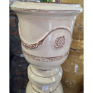 Anduze Le Chêne Vert vase tradition ivoire (Diam 46 Ht 60)