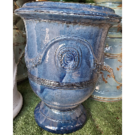 Anduze Le Chêne Vert vase tradition bleu (Diam 46 ht 60)